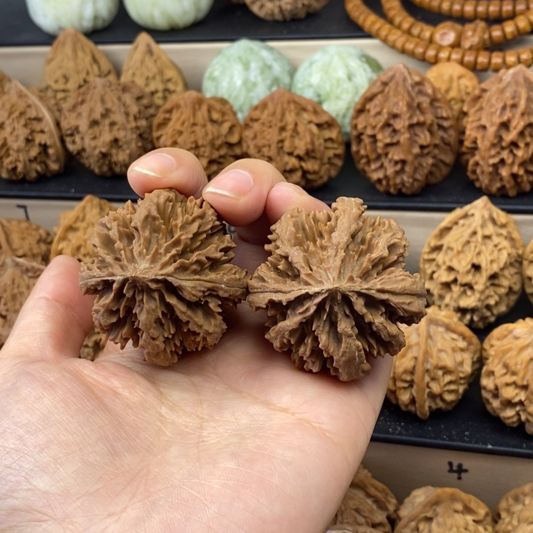 把件文玩核桃霸王花41