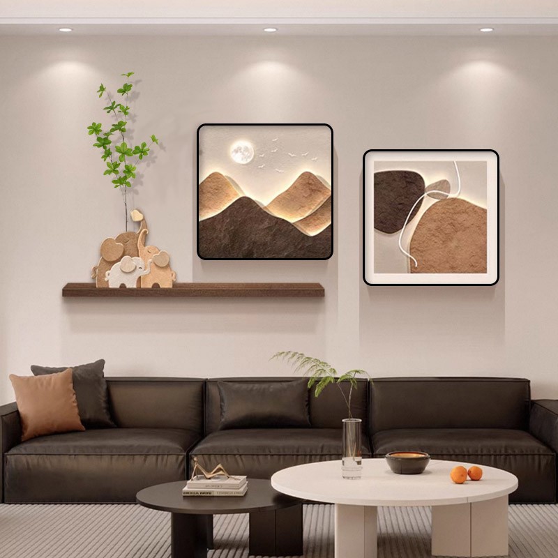 003/现代轻奢客厅装饰画高档大气沙发餐厅玄关背景墙挂画捡漏