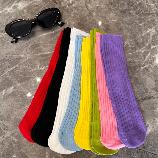 巨好穿的糖果色袜子针织搭配神器不勒腿