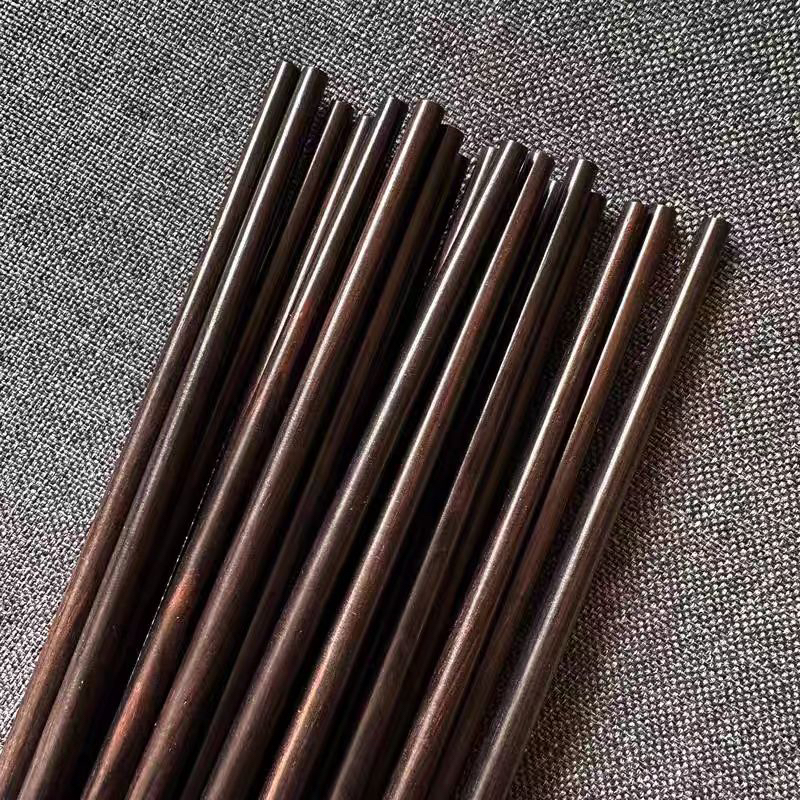 【大倩福利】紫光檀五双箸子天然原木整木木艺