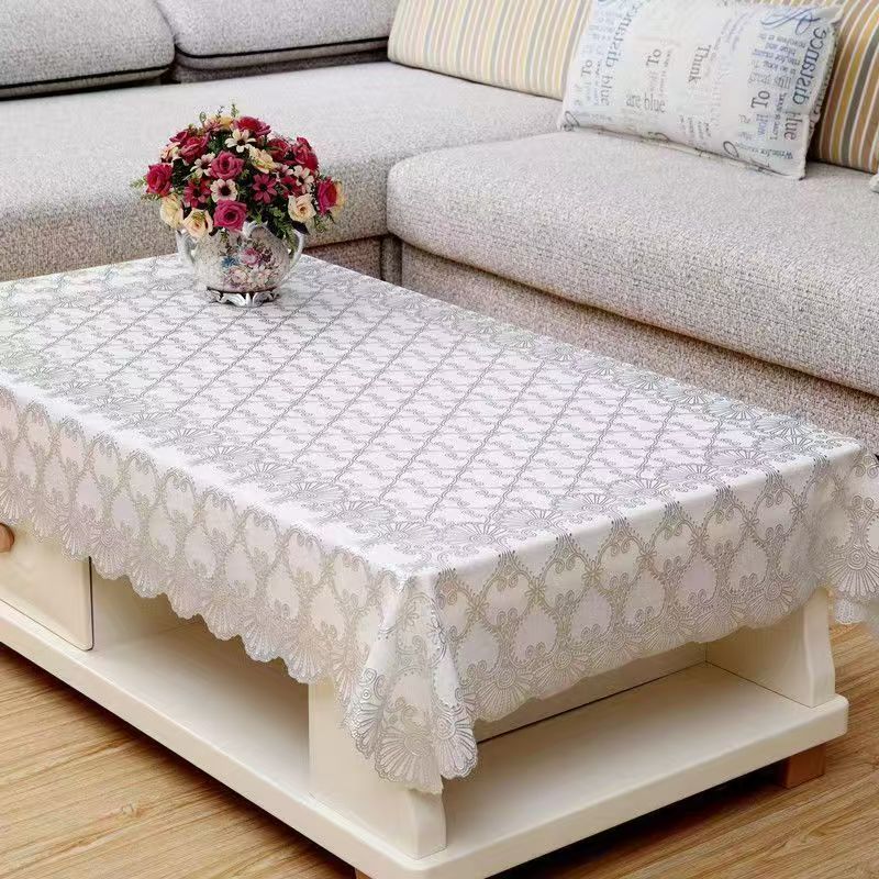 茶几桌布新款PVC免洗餐桌桌布防水防滑长方形茶几布家用欧式台布