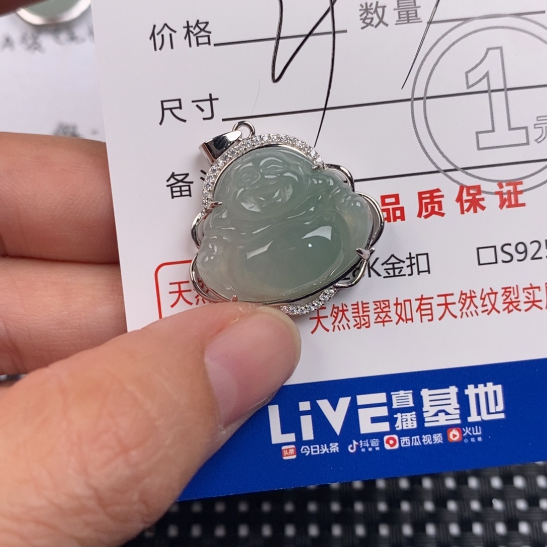 翡翠银S925镶嵌颈饰