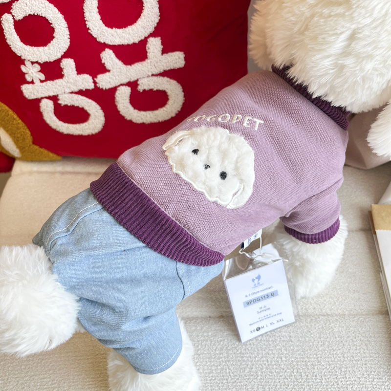 新款帅气泰迪雪纳瑞比熊约克夏加厚保暖四腿宠物小狗狗秋冬款衣服