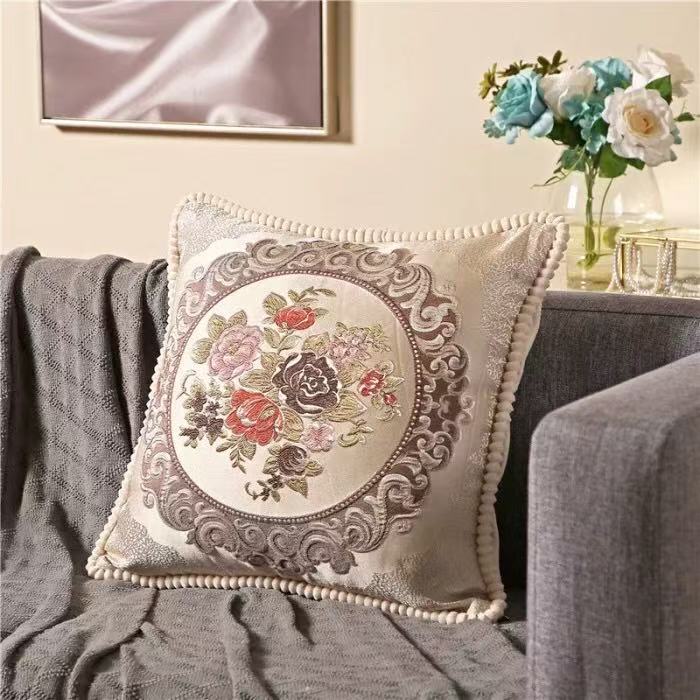欧式居家抱枕欧式提花古典沙发抱枕套卧室简约含芯