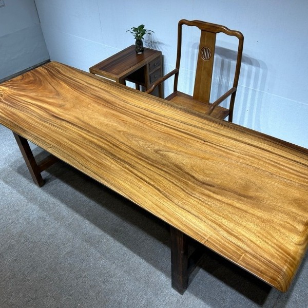 胡桃木实木大板249*85*6茶桌组合简约家用可作办公桌茶桌茶台餐桌