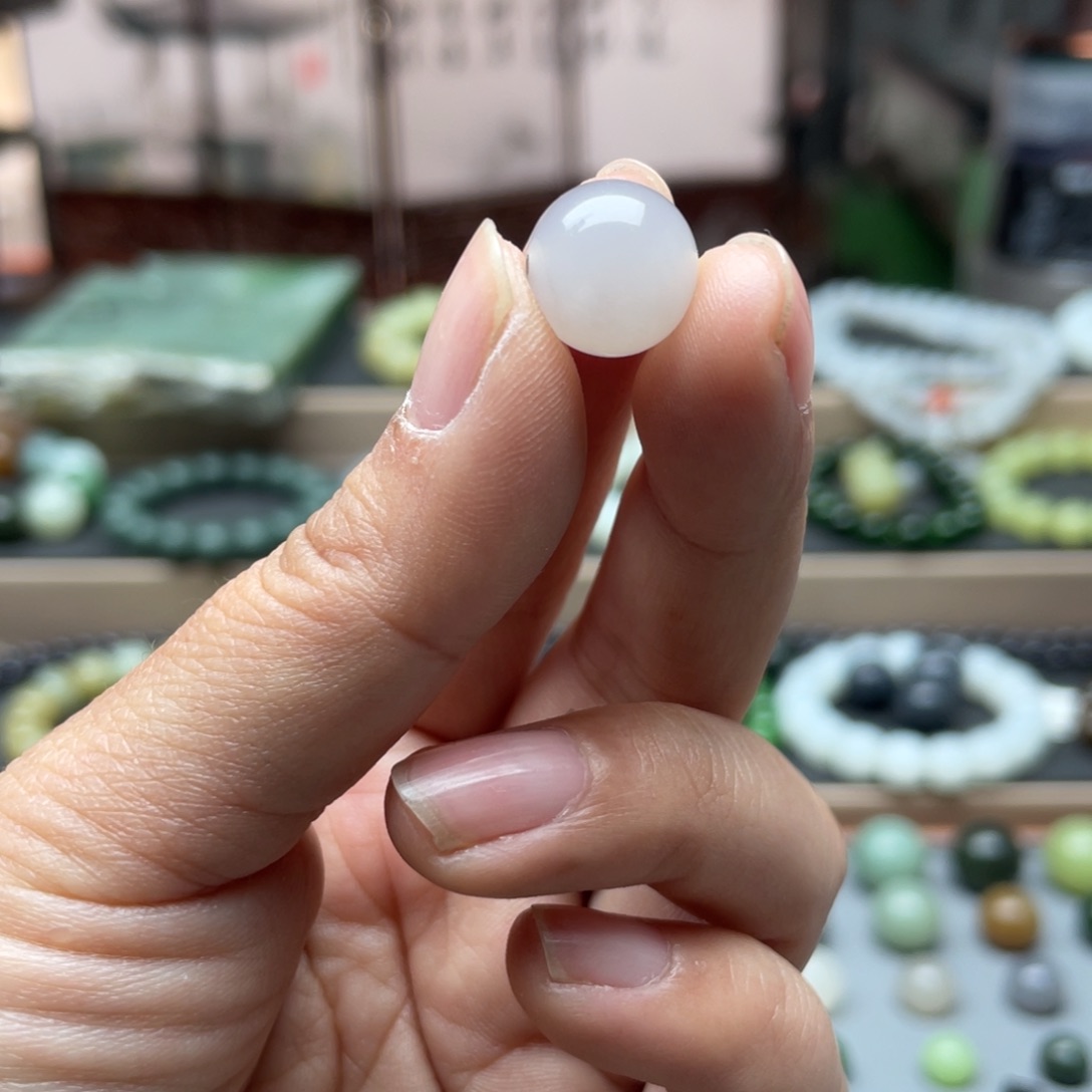 和田玉单珠12未镶嵌