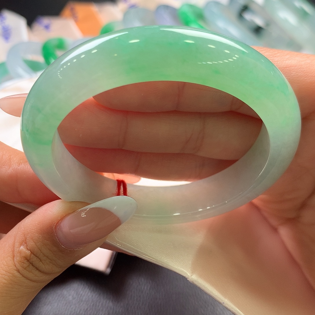 翡翠未镶嵌手镯15号 