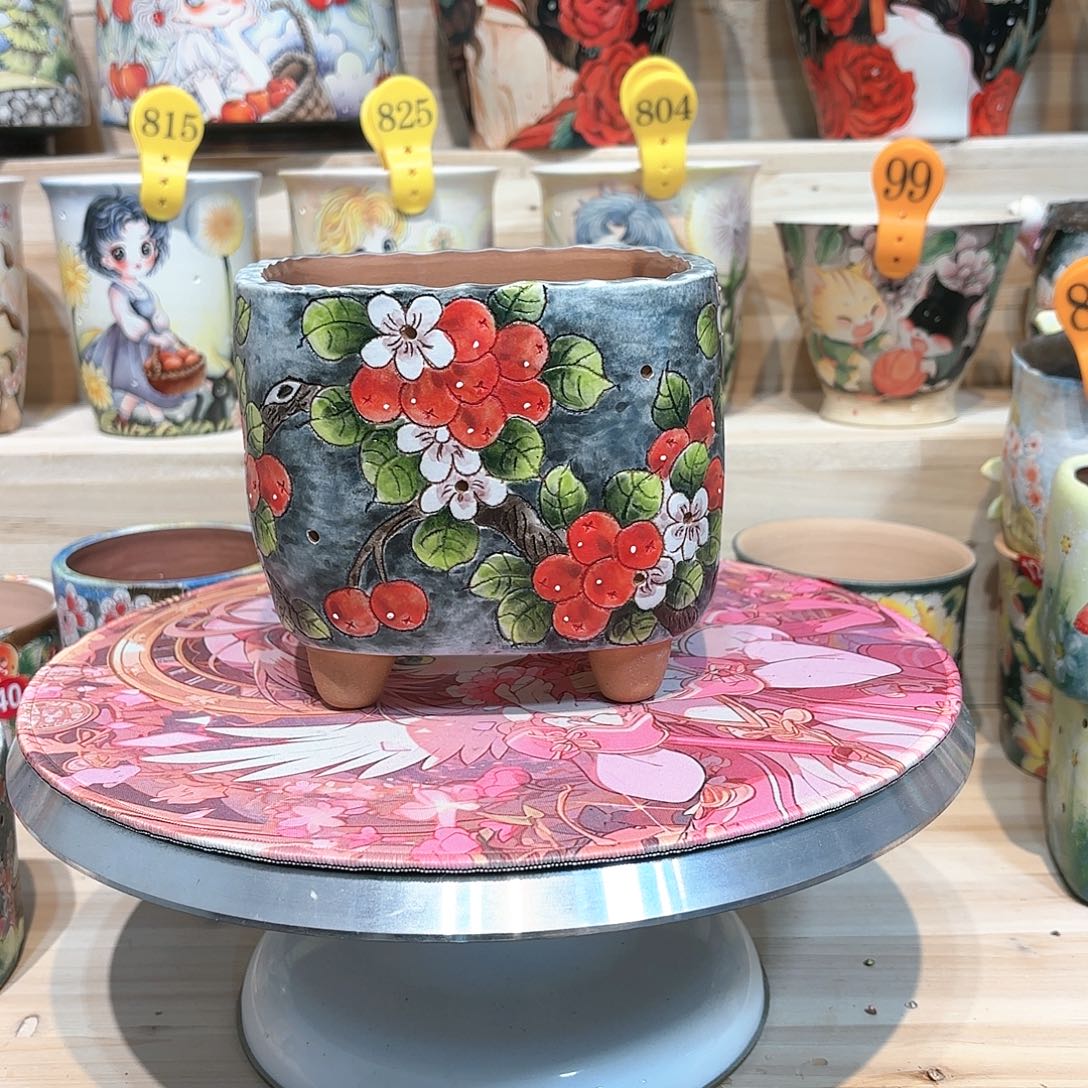 紫砂花盆手工花盆默认微瑕13/12