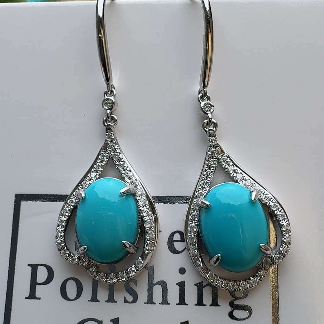 绿松石珠宝奇石银S925镶嵌