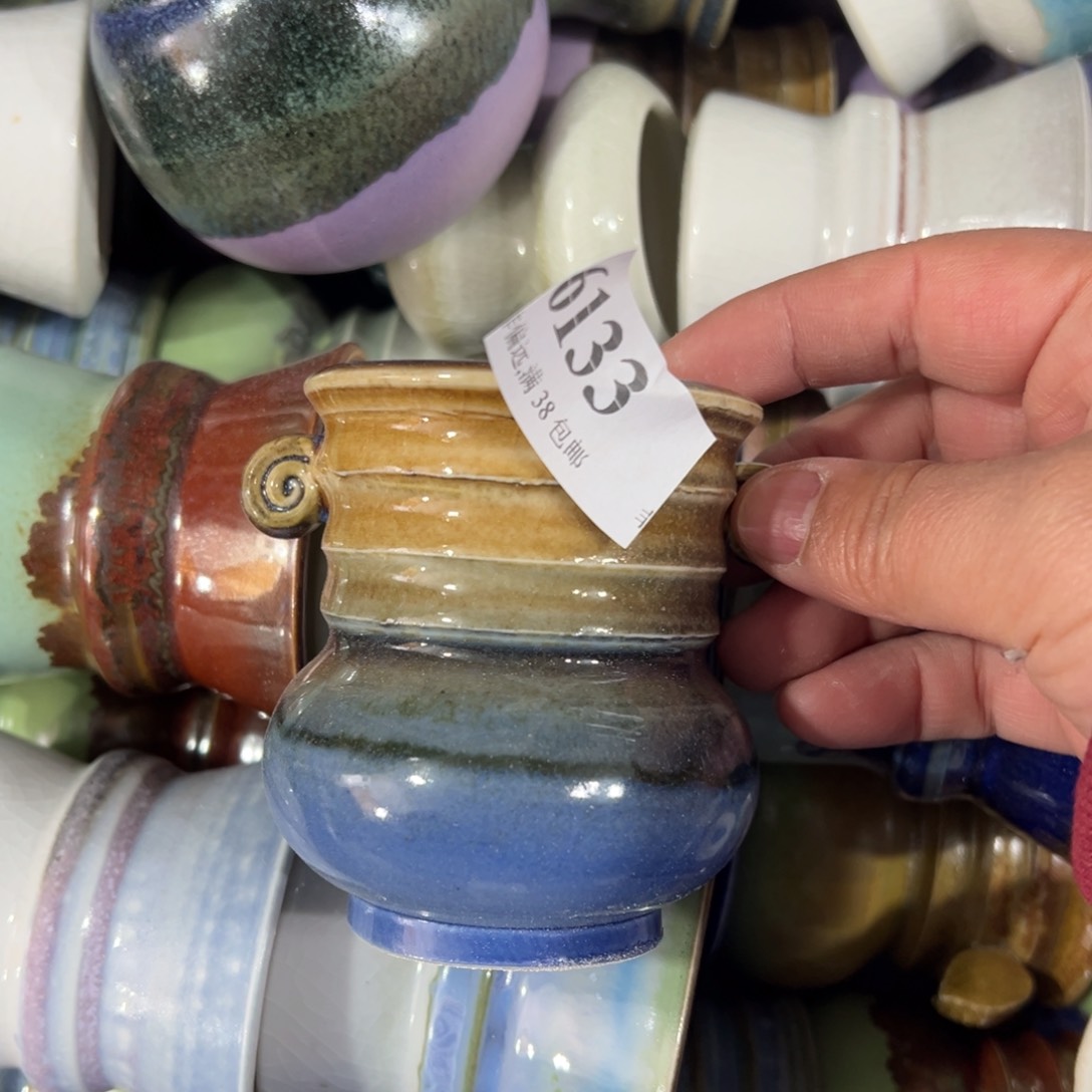 陶瓷景德镇手工花盆