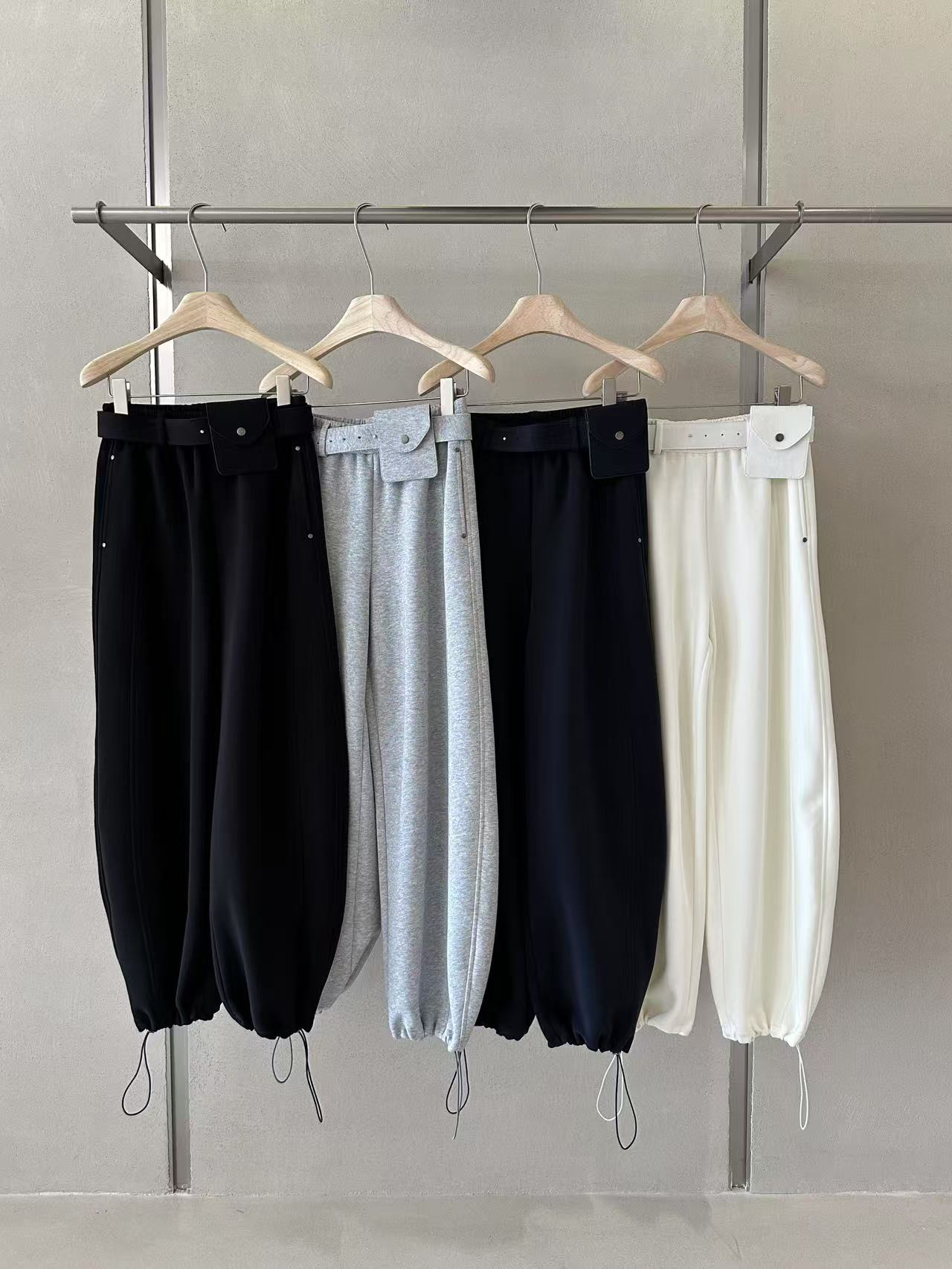 卡麦酱-3R3 腰带包款可束脚卫裤 3509