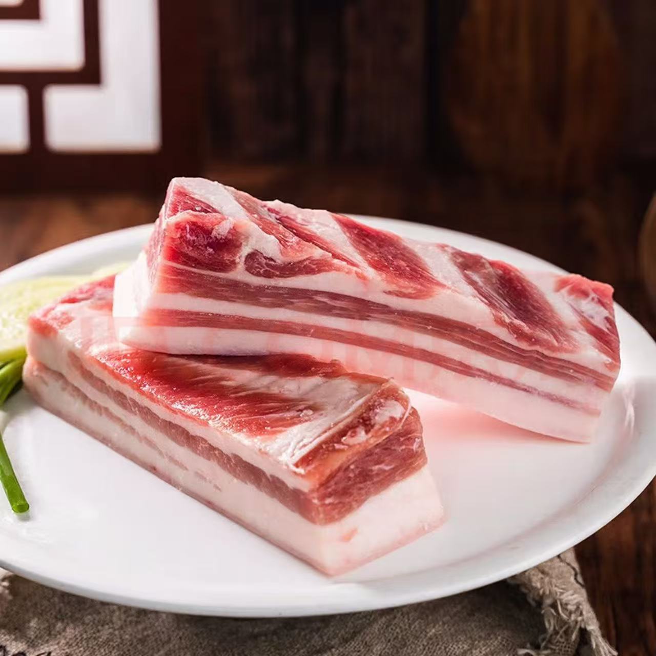 【带排五花肉】正宗散养一年半吃草跑山猪带排五花肉京东冷链发货