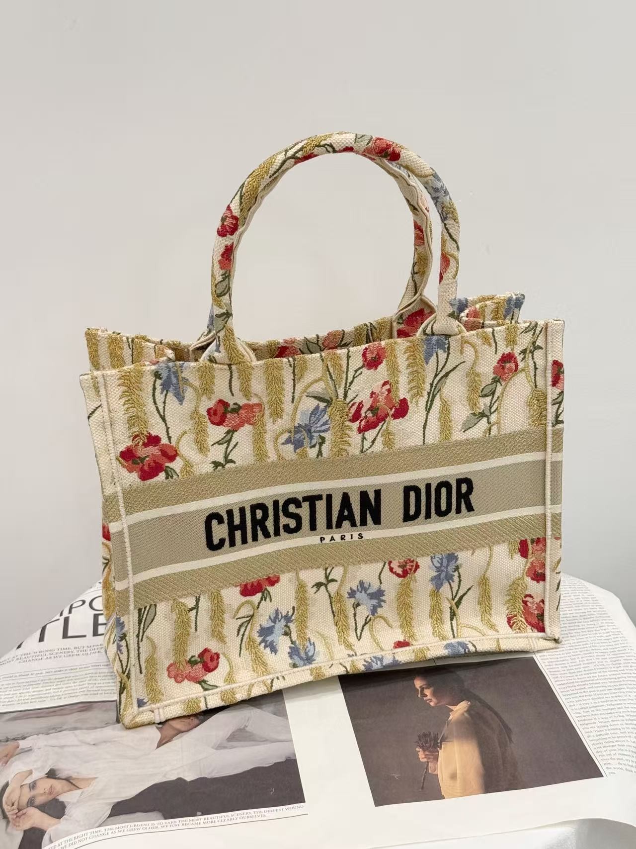 99新 DIOR/迪奥 21年麦穗托特 尘袋 宝卡 拍下送检