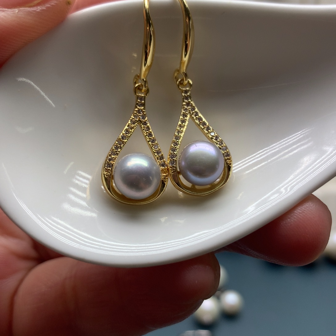 未镶嵌淡水珍珠耳饰