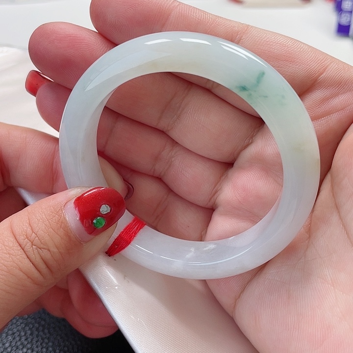 翡翠手镯未镶嵌缅甸翡翠手镯53圈