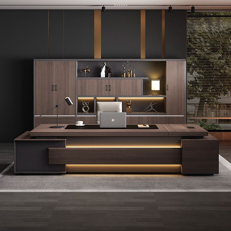 老板桌总裁桌简约现代老板办公桌大班台经理办公桌椅组合主管家具