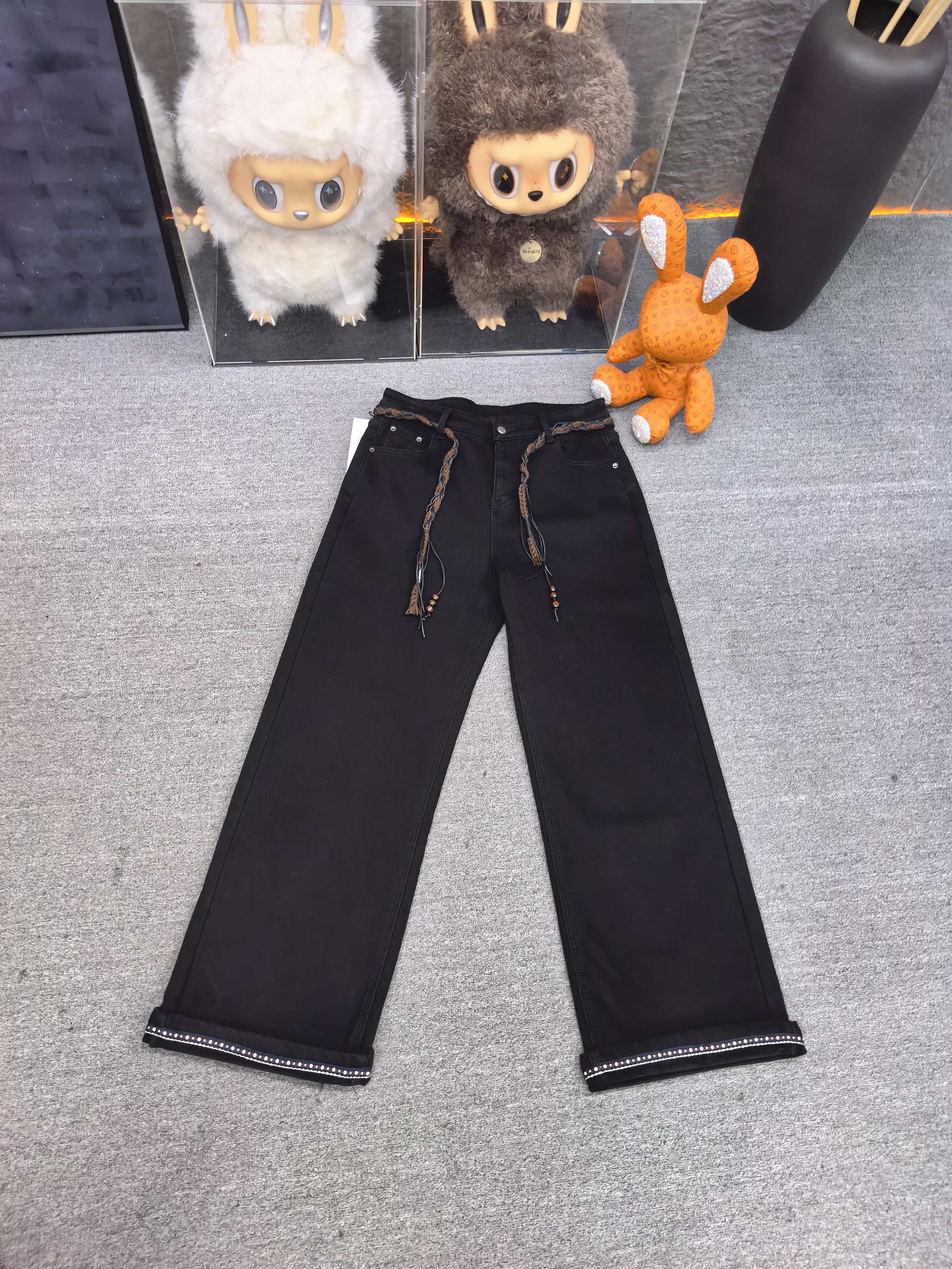 8913弹力加绒拖地裤