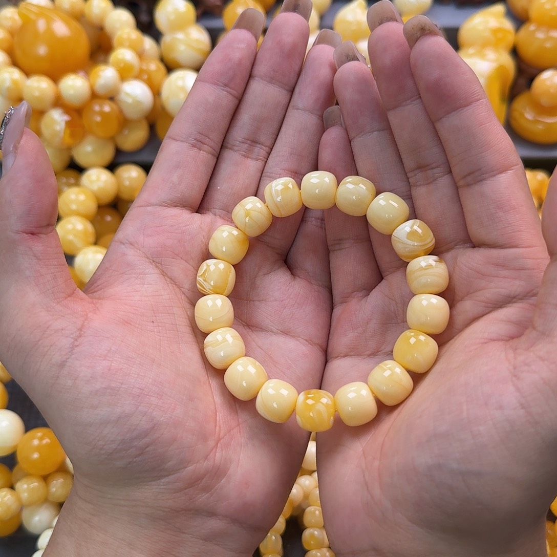 蜜蜡未镶嵌珠宝奇石同料13mm