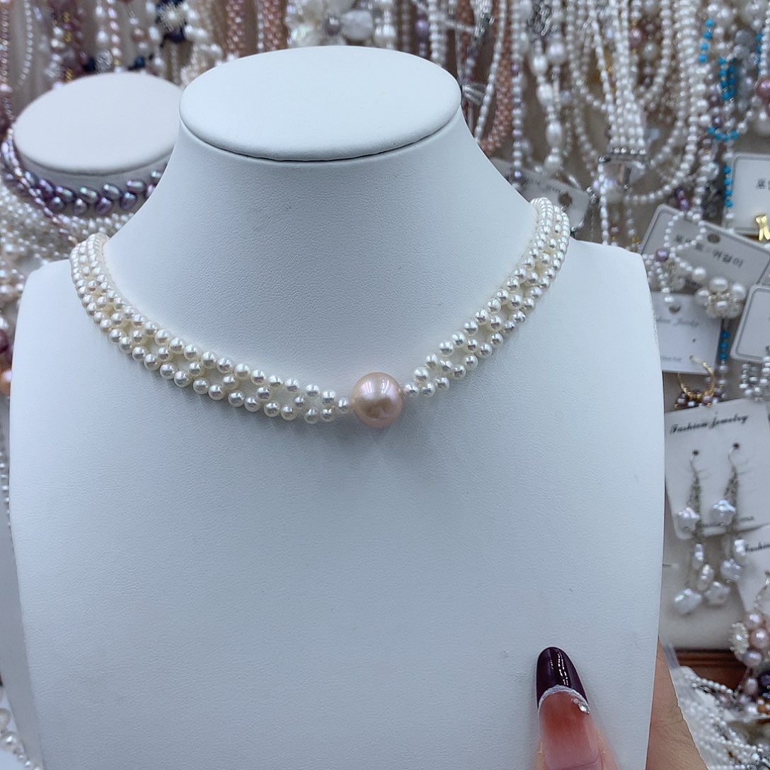 *****银S925镶嵌淡水珍珠耳饰