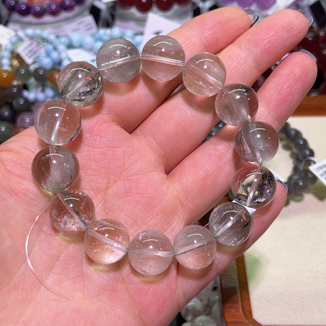 水晶手链未镶嵌15mm兔毛