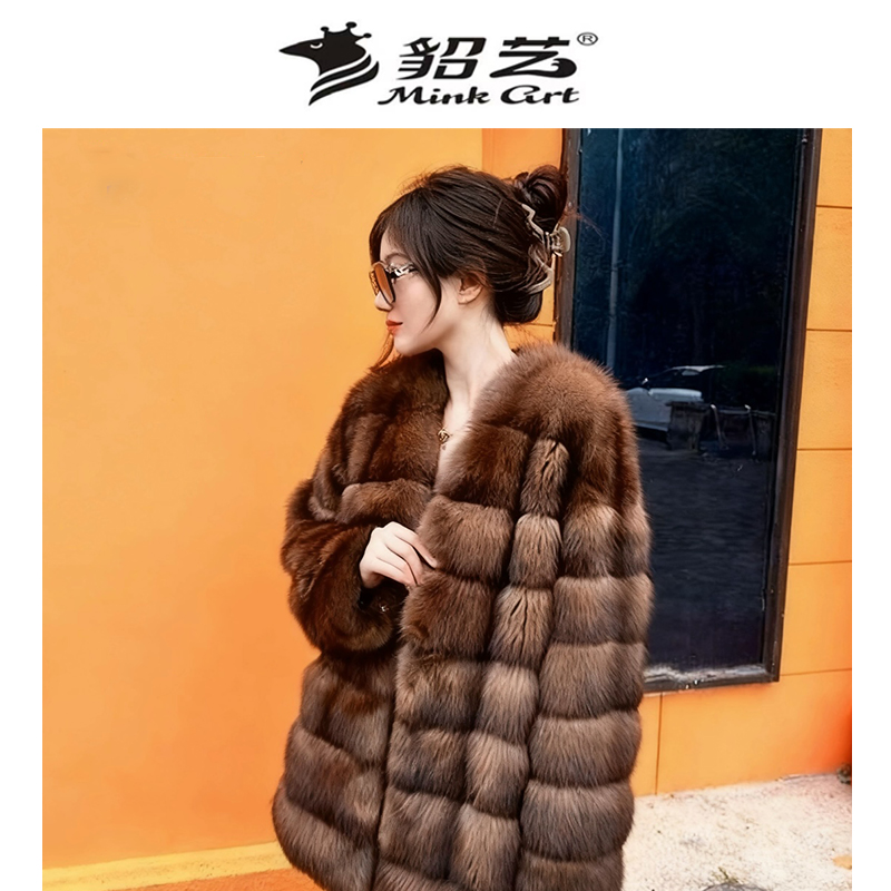 貂艺 Mink Art | 【暮光之城】俄罗斯进口貂女冬季皮草外套简约D390