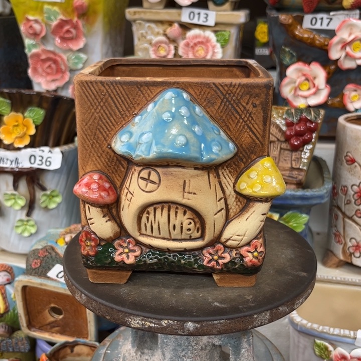 紫砂花盆粗陶材质多肉花盆