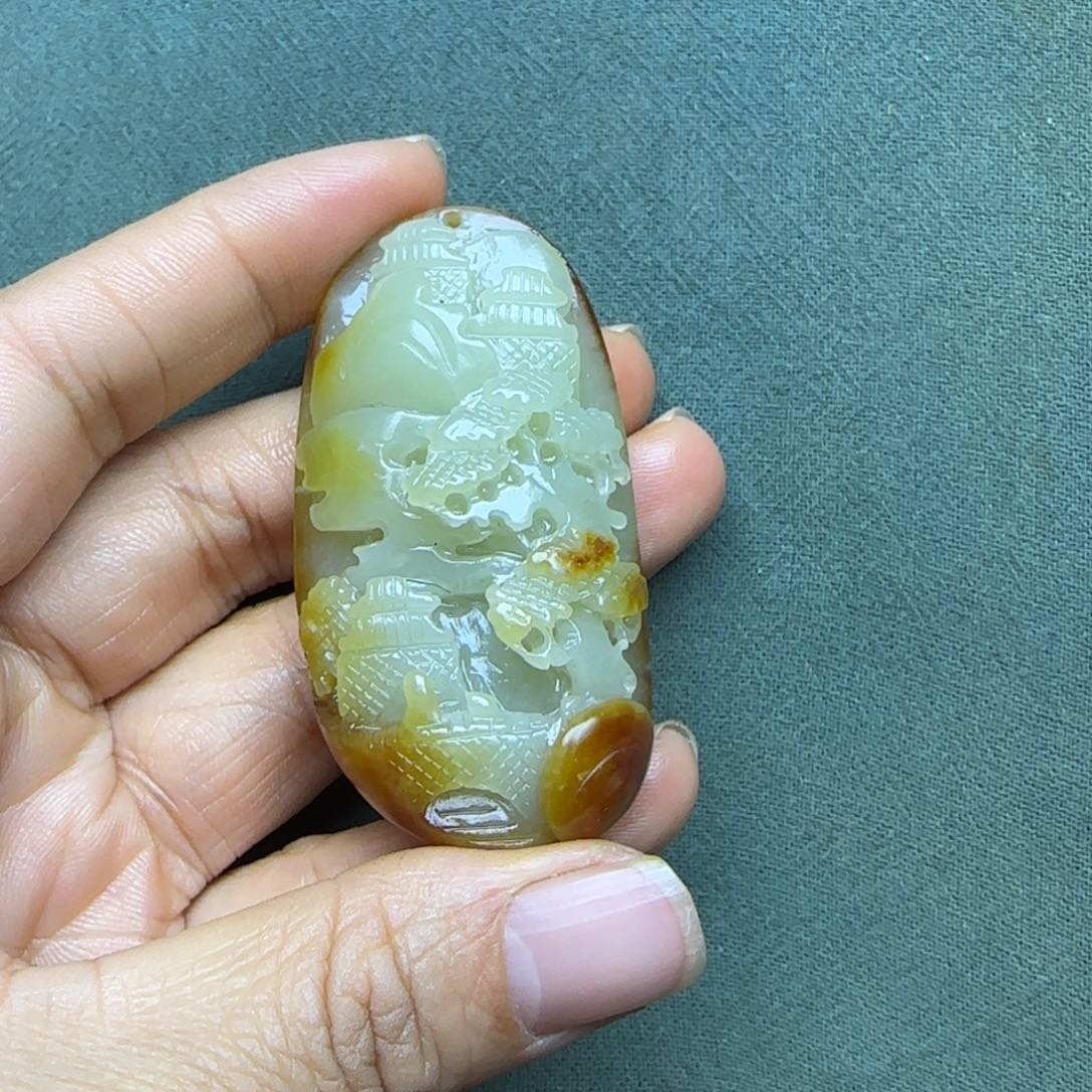 和田玉把件未镶嵌奔****牛