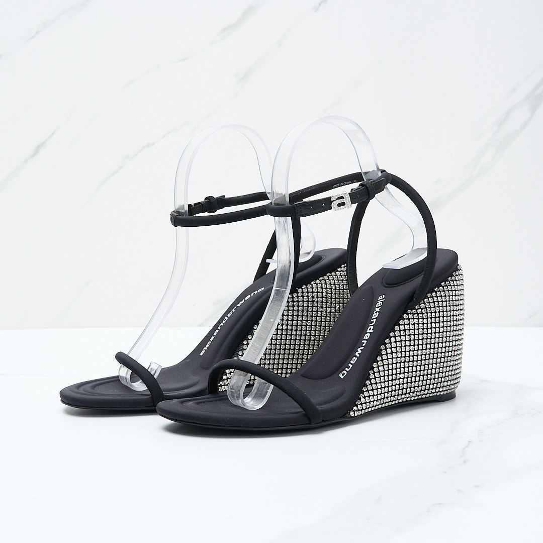 Alexander Wang女士水钻坡跟凉鞋AGGS00191【AGGS00748】