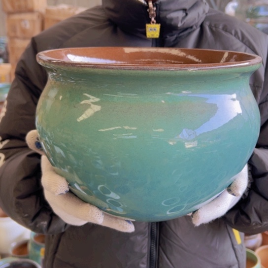 紫砂花盆高19口25————