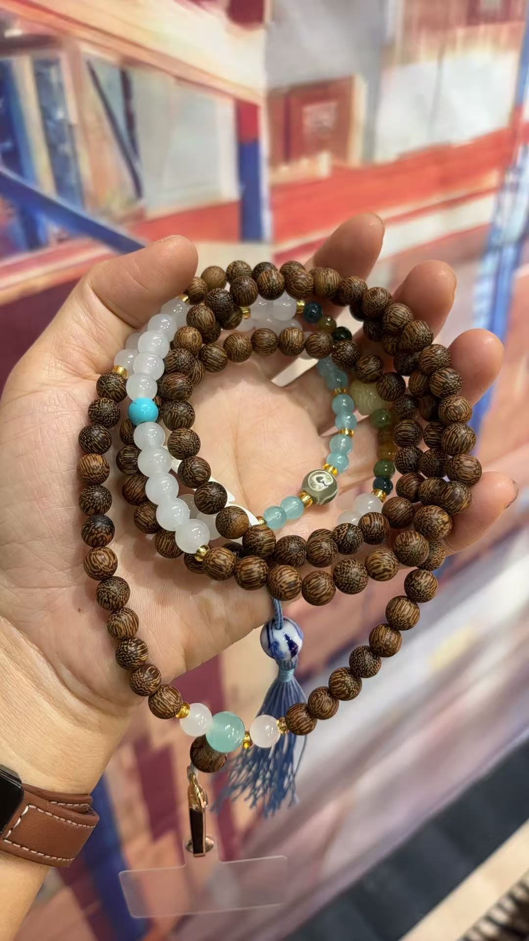 鸡翅木多圈毛衣链无礼盒S1459