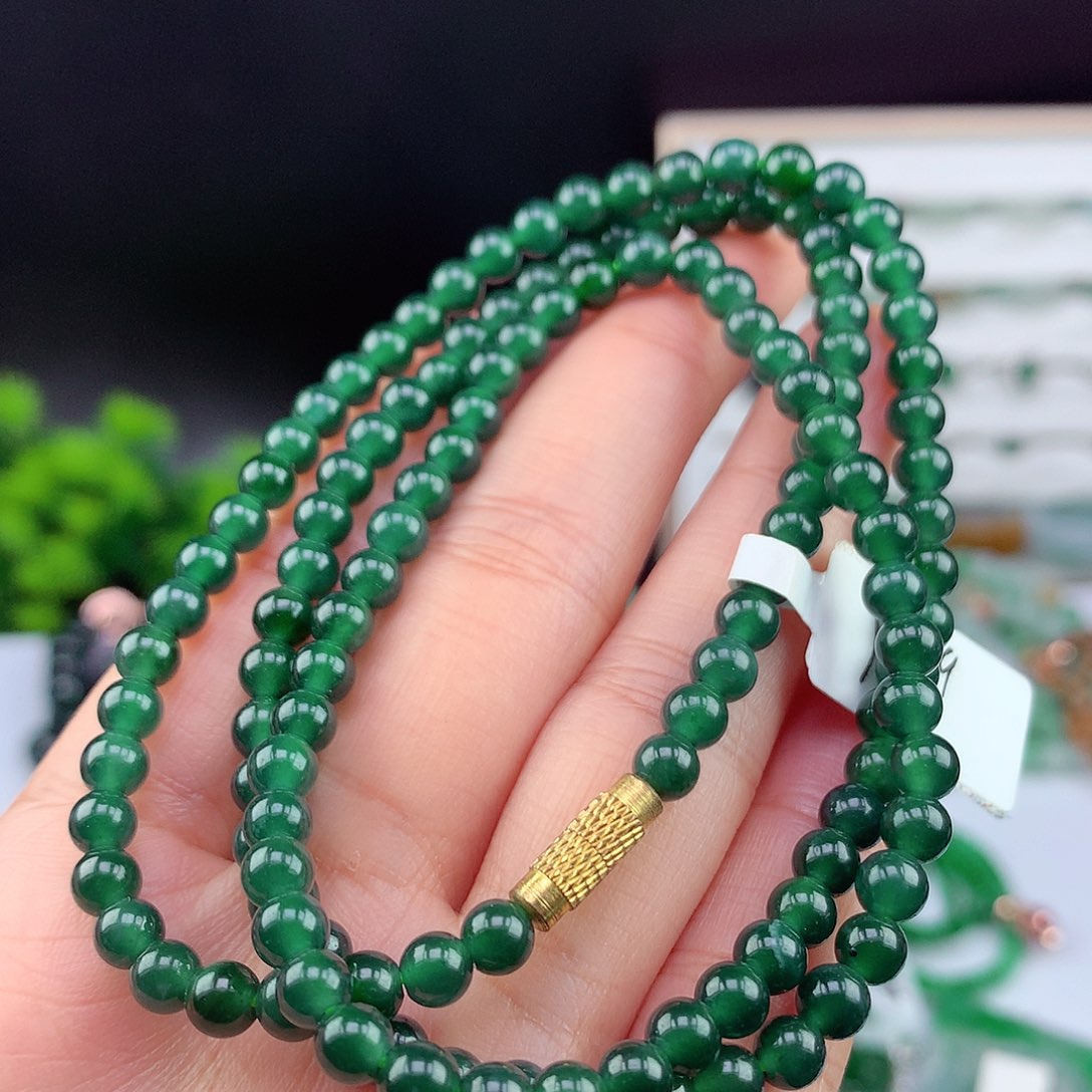 翡翠未镶嵌项链项链