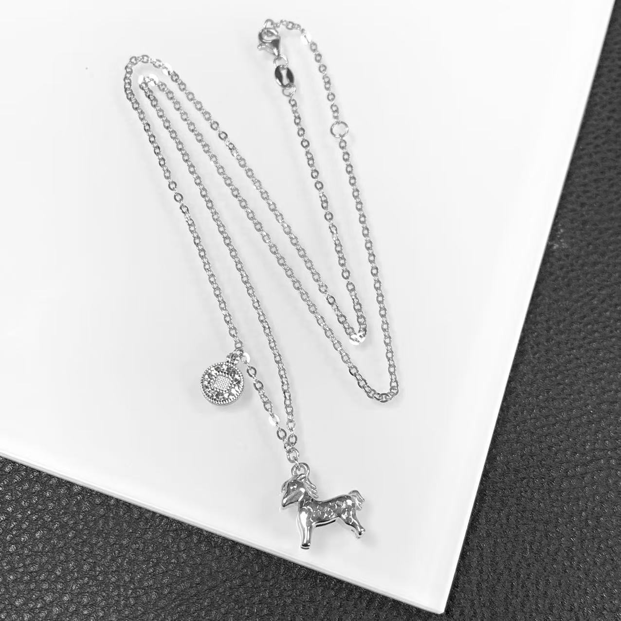 「戴琴珠宝」YZ4809-铂金PT950小马套链-DY(多样性发其一)