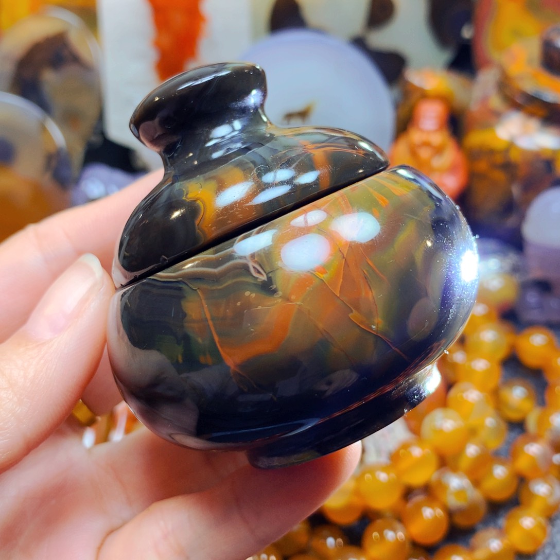 玛瑙/玉髓小碗未镶嵌