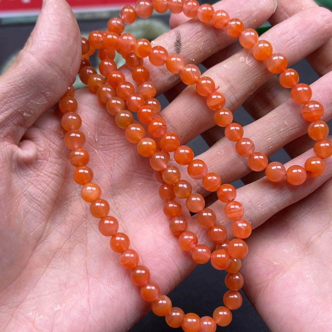 南红玛瑙颈饰未镶嵌108多样性拍一发一