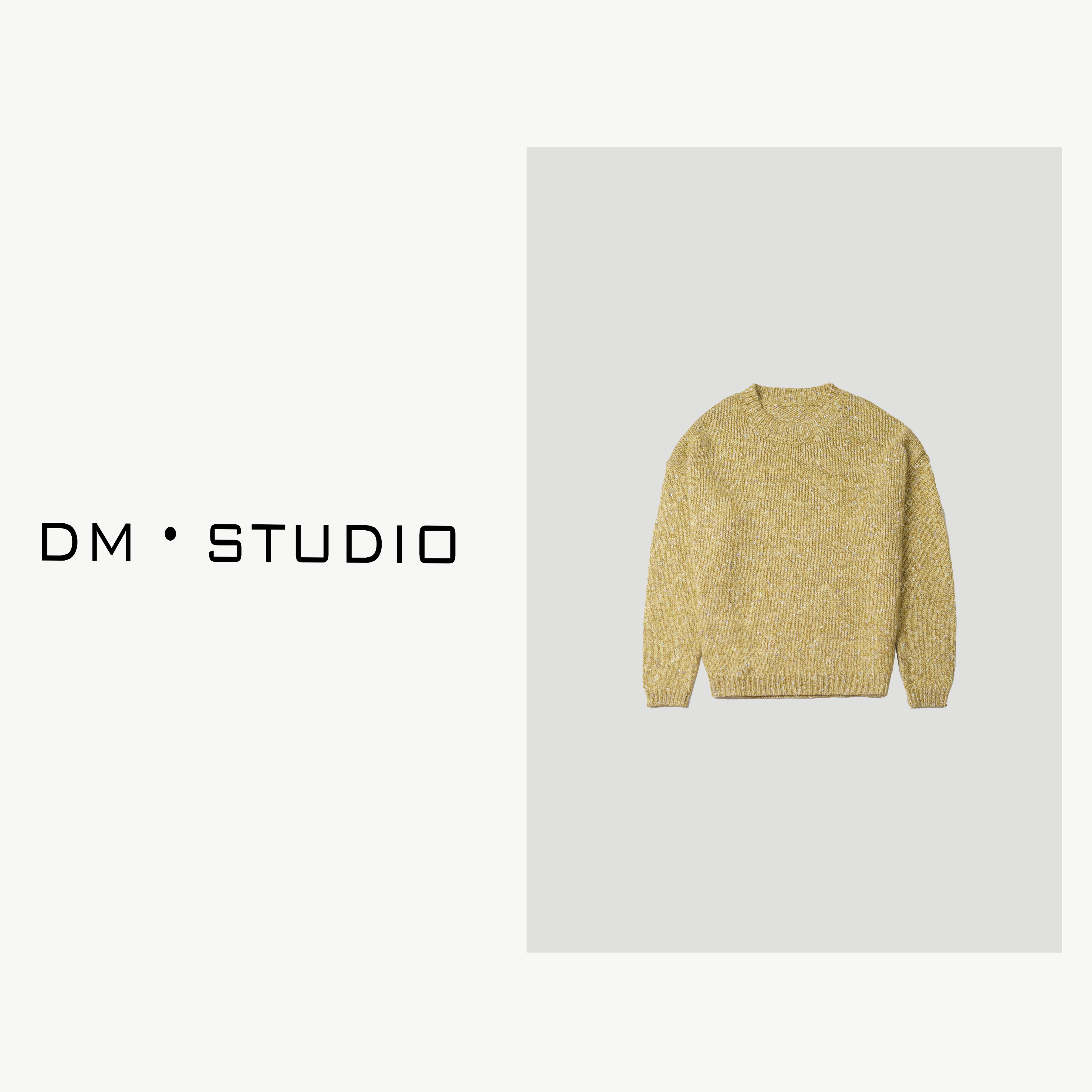 DEDM•STUDIO/秋冬慵懒百搭绵羊毛+兔毛圆领套头毛衣（092-8123）