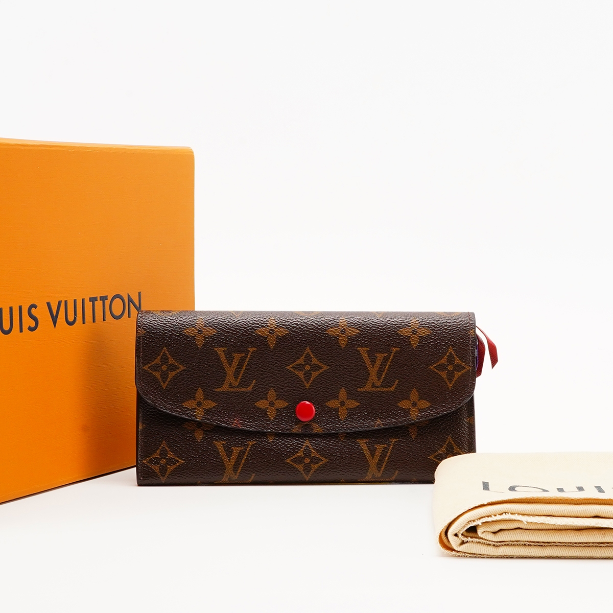 95新 LouisVuitton/路易威登 【诗诗】 红豆豆钱包长款