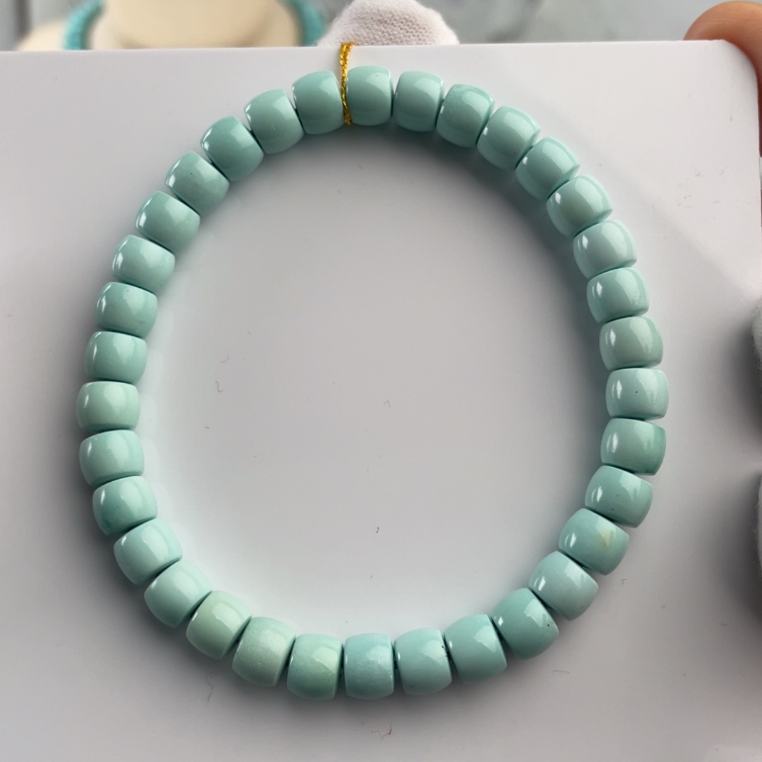 绿松石手链未镶嵌精品高瓷直切卡7