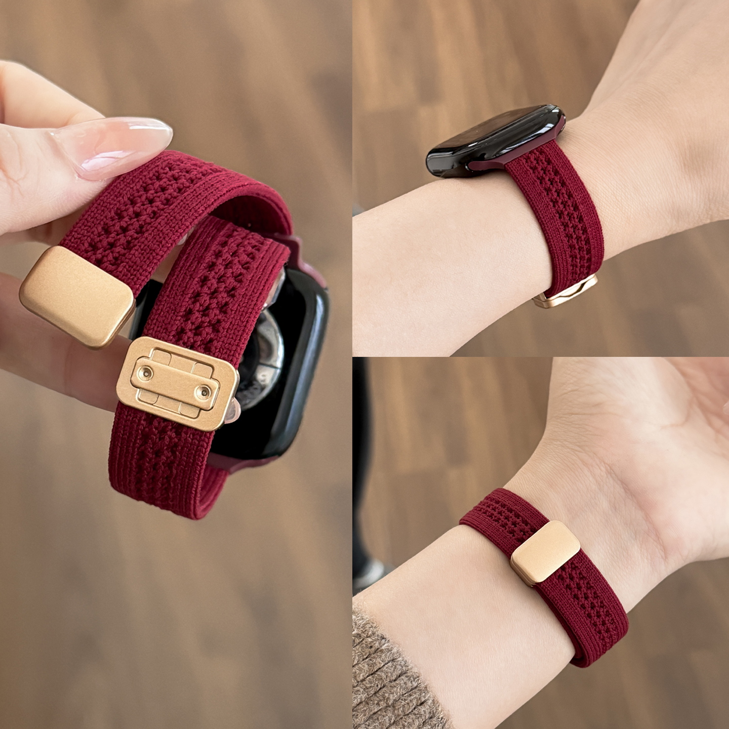 适用苹果手表iwatchs11表带applewatch10高级尼龙编织S9运动透气