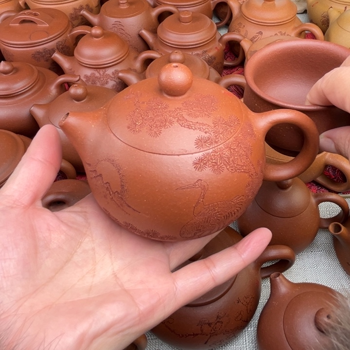 原矿红降坡刻绘西施精工半手260c c