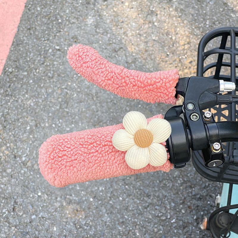 电动车把套冬季自行三轮车毛绒保暖护手罩电瓶摩托车防寒手把套