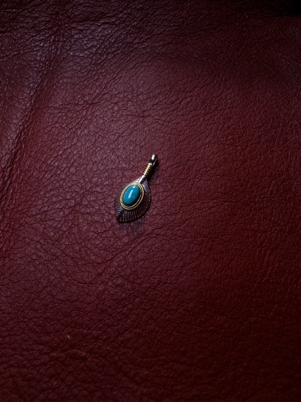 925银银制品 文玩925银侧挂羽毛配饰