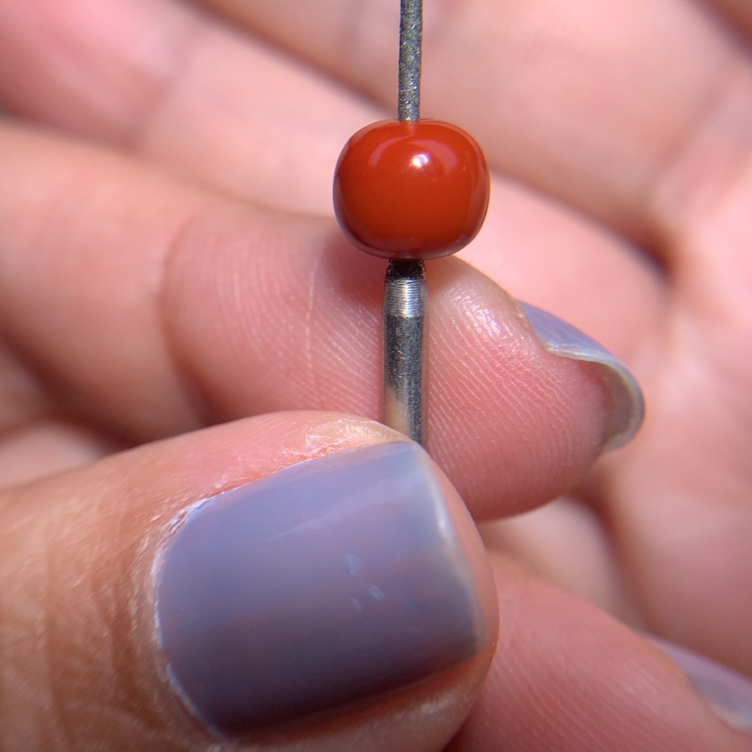 南红玛瑙老型7.3×6.3未镶嵌肉锦红