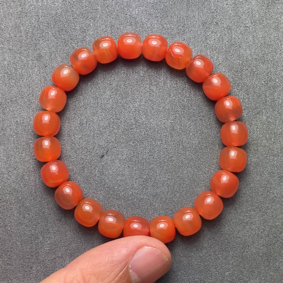 南红玛瑙未镶嵌8mm单圈