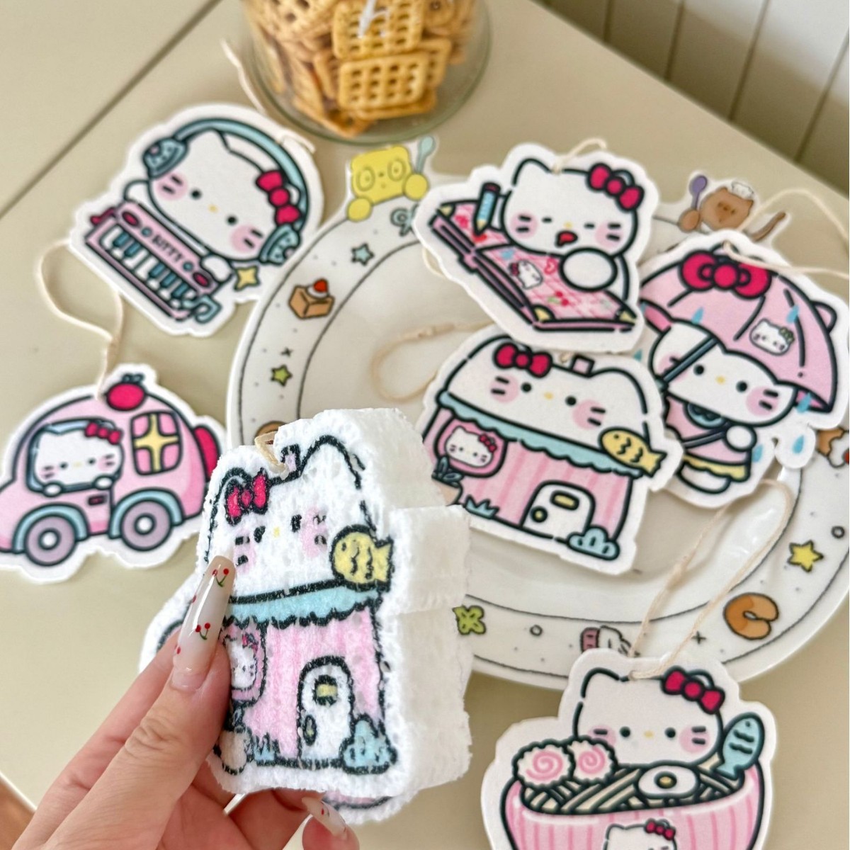 【1-30补差链接】木浆棉洗碗擦卡通精致风格ins