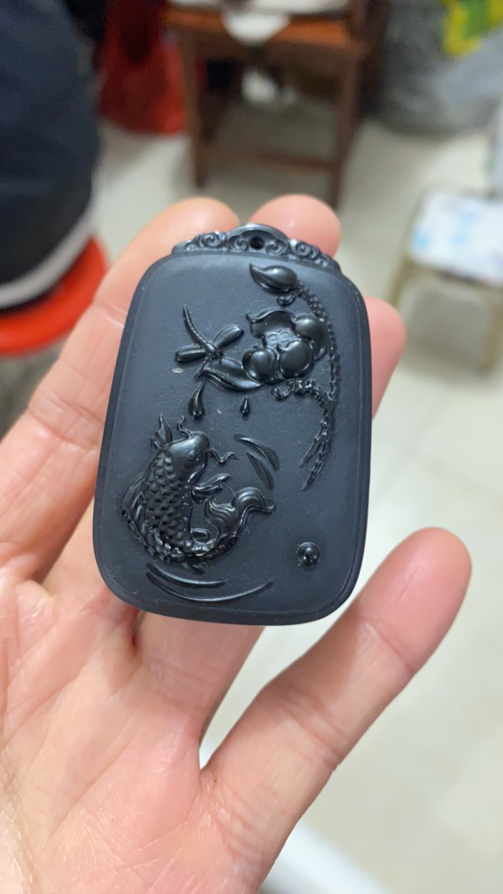 和田玉富贵有余吊坠 