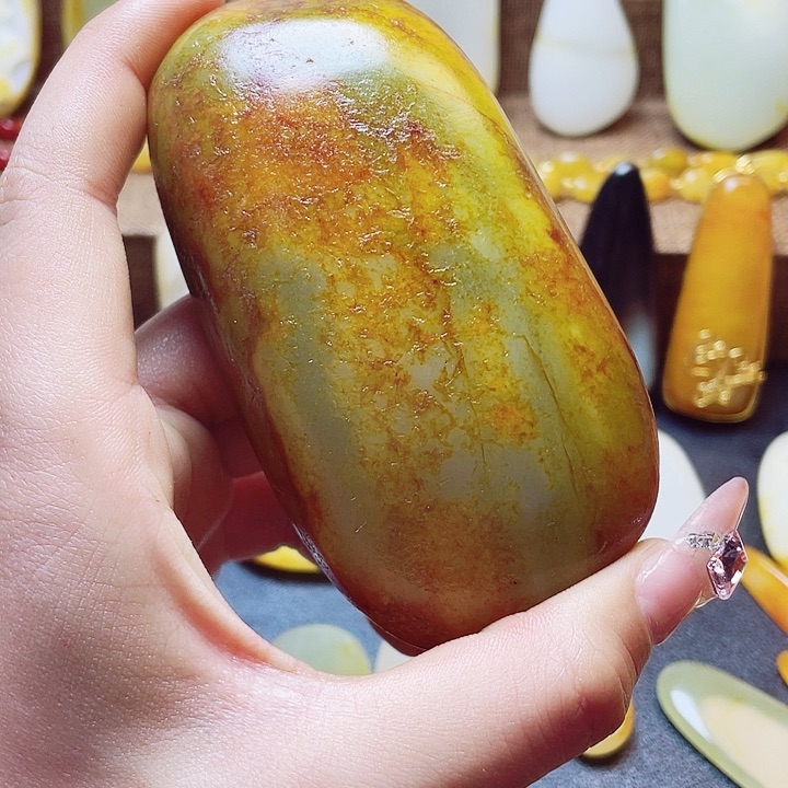 和田玉颈饰足银镶嵌