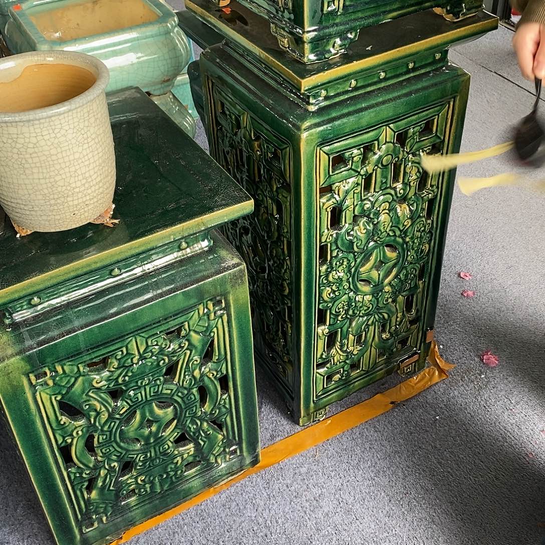 祥***红琉璃手工艺品石湾盆石湾盆石湾盆石湾盆