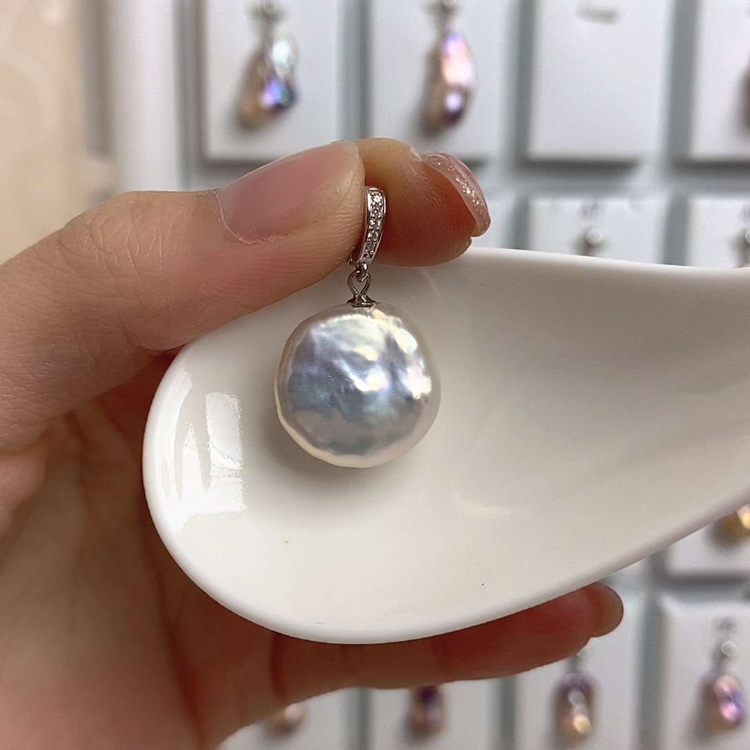 淡水珍珠颈饰银S925镶嵌