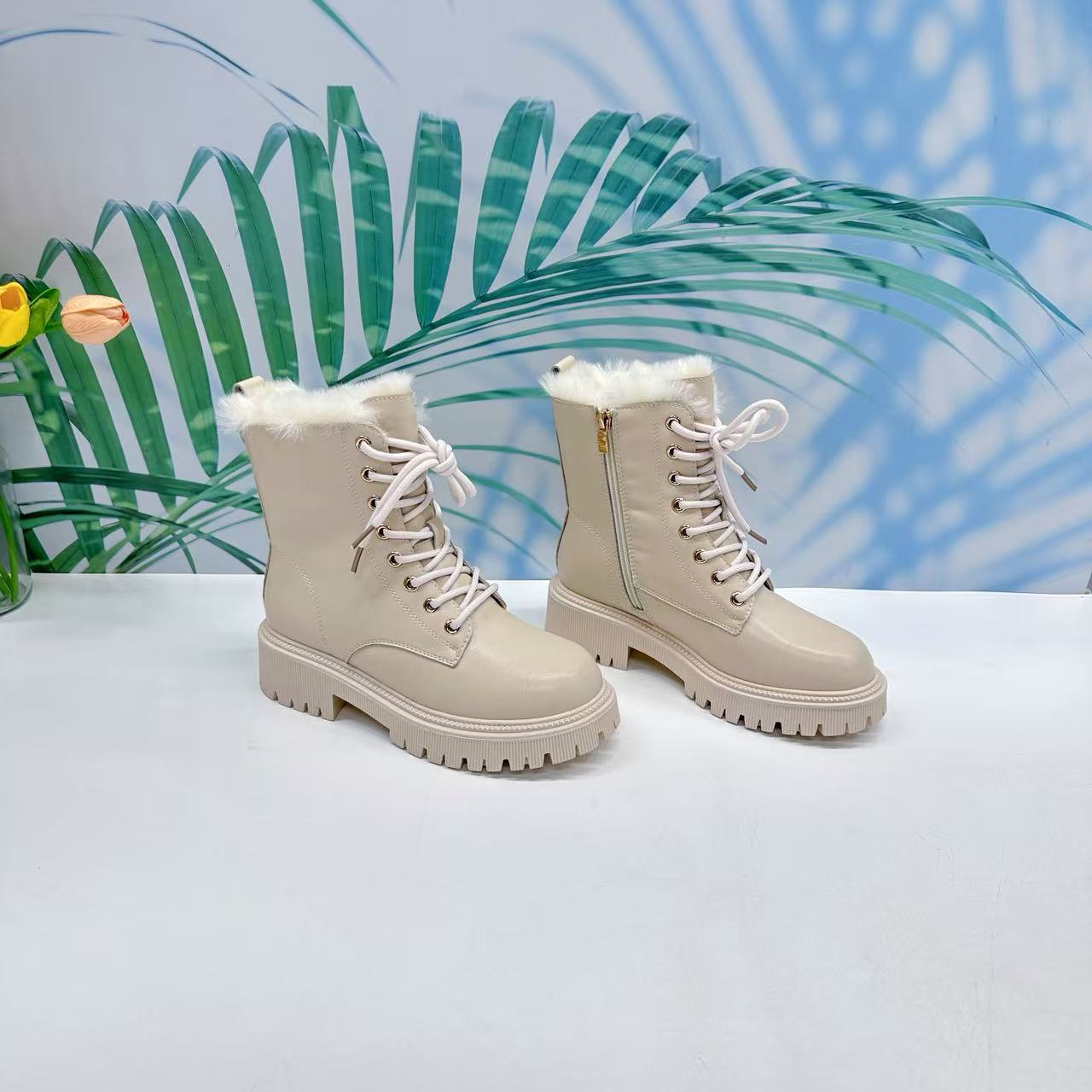 小强家女鞋 气质加绒保暖时装靴（C471-76-2）（7903-9504-9120-212）