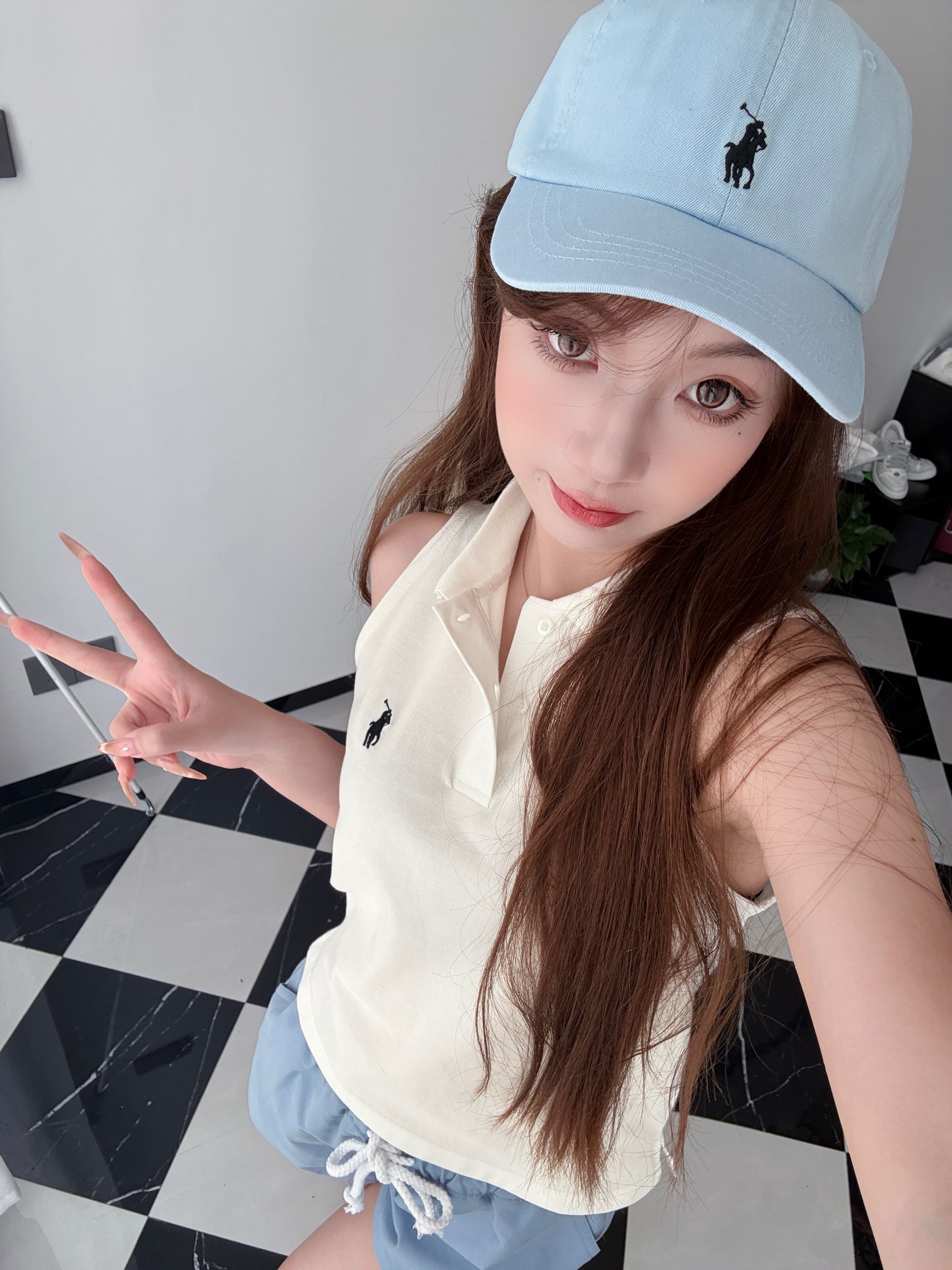 小马刺绣无袖背心Polo背心显瘦上衣休闲百搭夏季时尚潮流